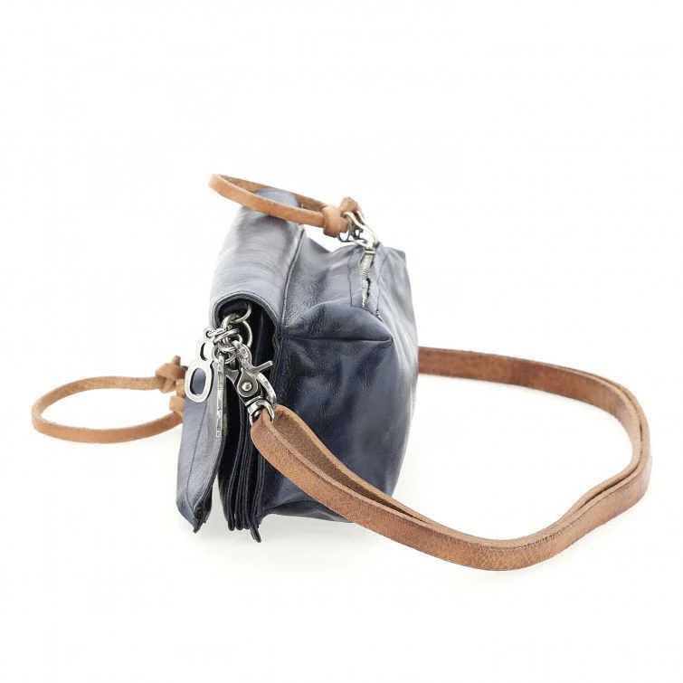 Borsetta in pelle donna AS98 200592 Blu Avio - immagine 3