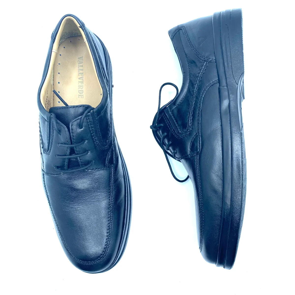 VALLEVERDE SCARPE IN PELLE NERO SHOCK ABSORBER - immagine 2