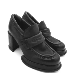 Mocassino in pelle donna Black AS98 - B54101 -