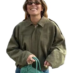Giacca Bomber Oversize  Donna Stile Vintage – Giubbotto Elegante e Morbido per Occasioni Speciali