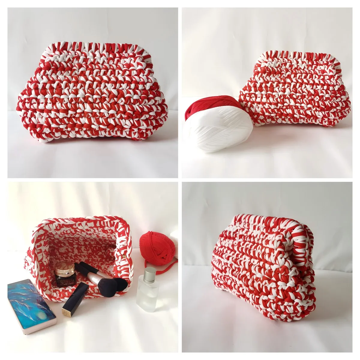 Clutch “Cloud Bag” in Crochet Fatta a Mano – Borsa Donna Soffice e Originale con Stile a Nuvola - immagine 9