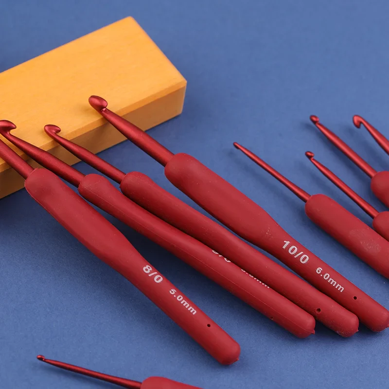 Set uncinetti ergonomici 9 pz Miusie – manico soft-touch, alluminio 2.0–6.0 mm - immagine 3