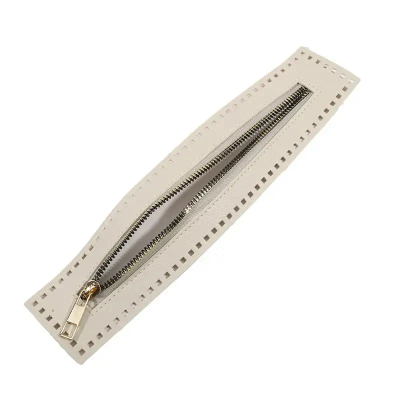 Cerniera in eco vera pelle 27 cm per borsa o borsetta – accessorio hardware solido per cucito, clutch o progetti artigianali - immagine 8
