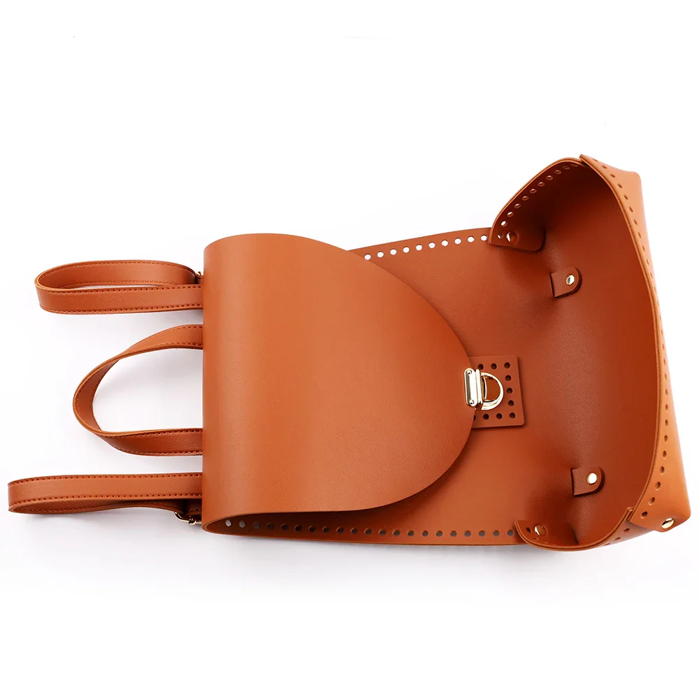 Kit Zaino / Borsa con Base in Ecopelle e Uncinetto – Fai-da-Te Borsa Unica - immagine 8
