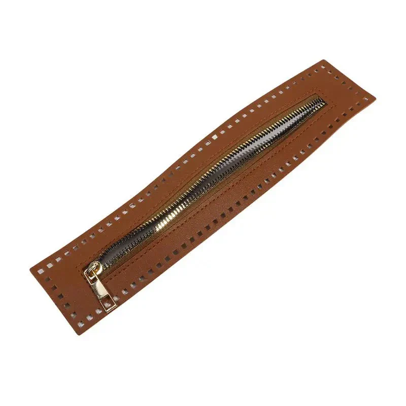 Cerniera in eco vera pelle 27 cm per borsa o borsetta – accessorio hardware solido per cucito, clutch o progetti artigianali - immagine 7