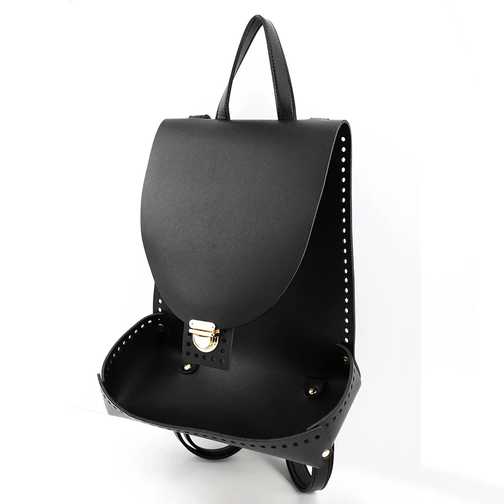 Kit Zaino / Borsa con Base in Ecopelle e Uncinetto – Fai-da-Te Borsa Unica - immagine 6