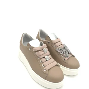 Sneaker pelle donna GIO+ Combi Farfalla nudo - PIA 130B -