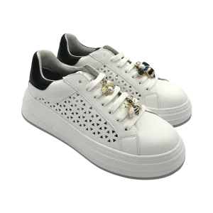 Sneakers donna Apepazza White Black -Lara-