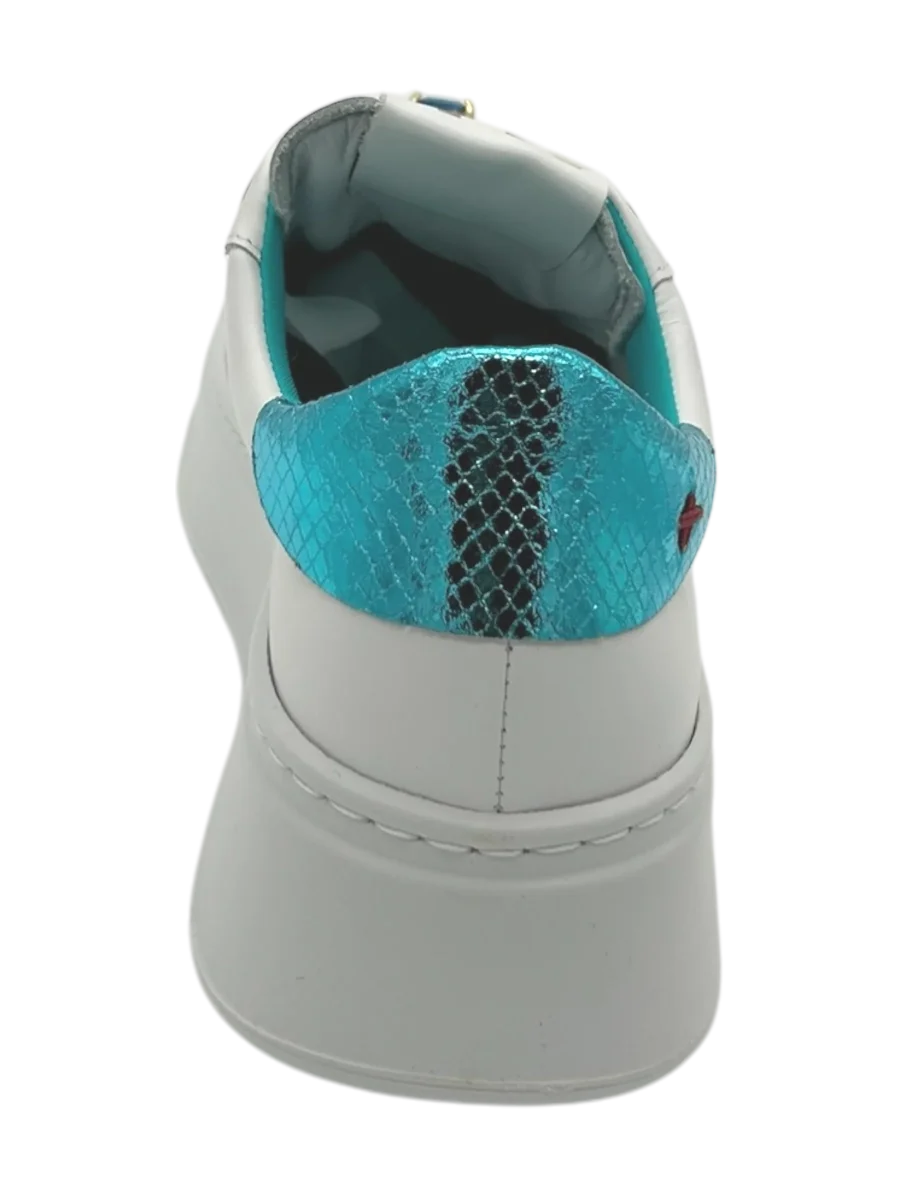 Sneakers pelle donna GIO+ Combi White Tarta Azzurro - PIA252 A - - immagine 6