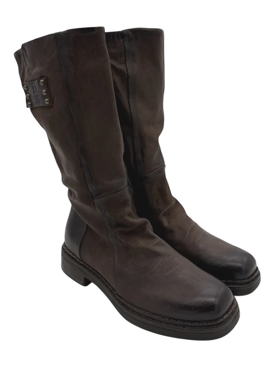 Stivale pelle donna AS98 Ebano - C15302 -