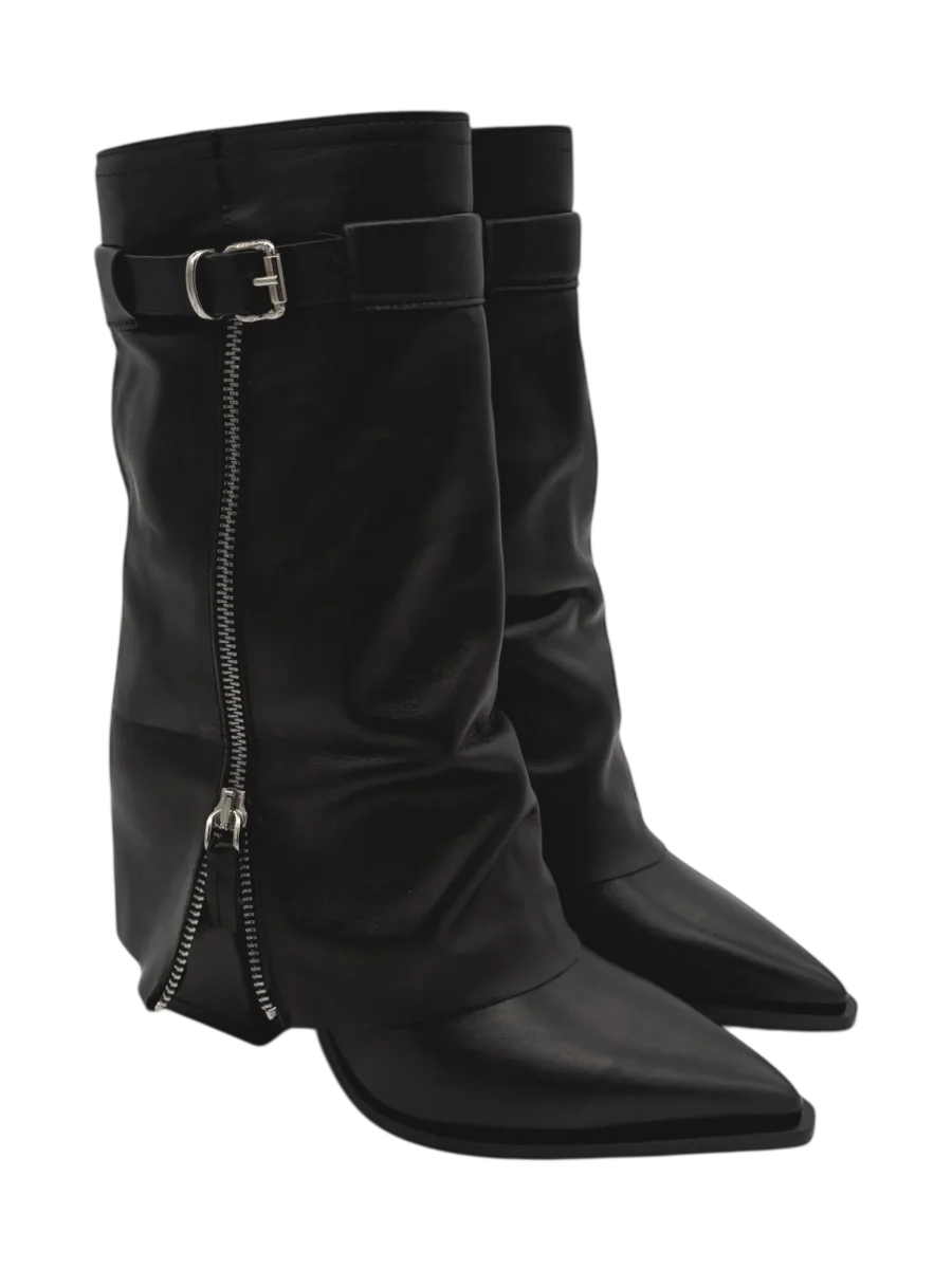 Stivale texano pelle donna Mimmù Black -M2726M10- - immagine 2