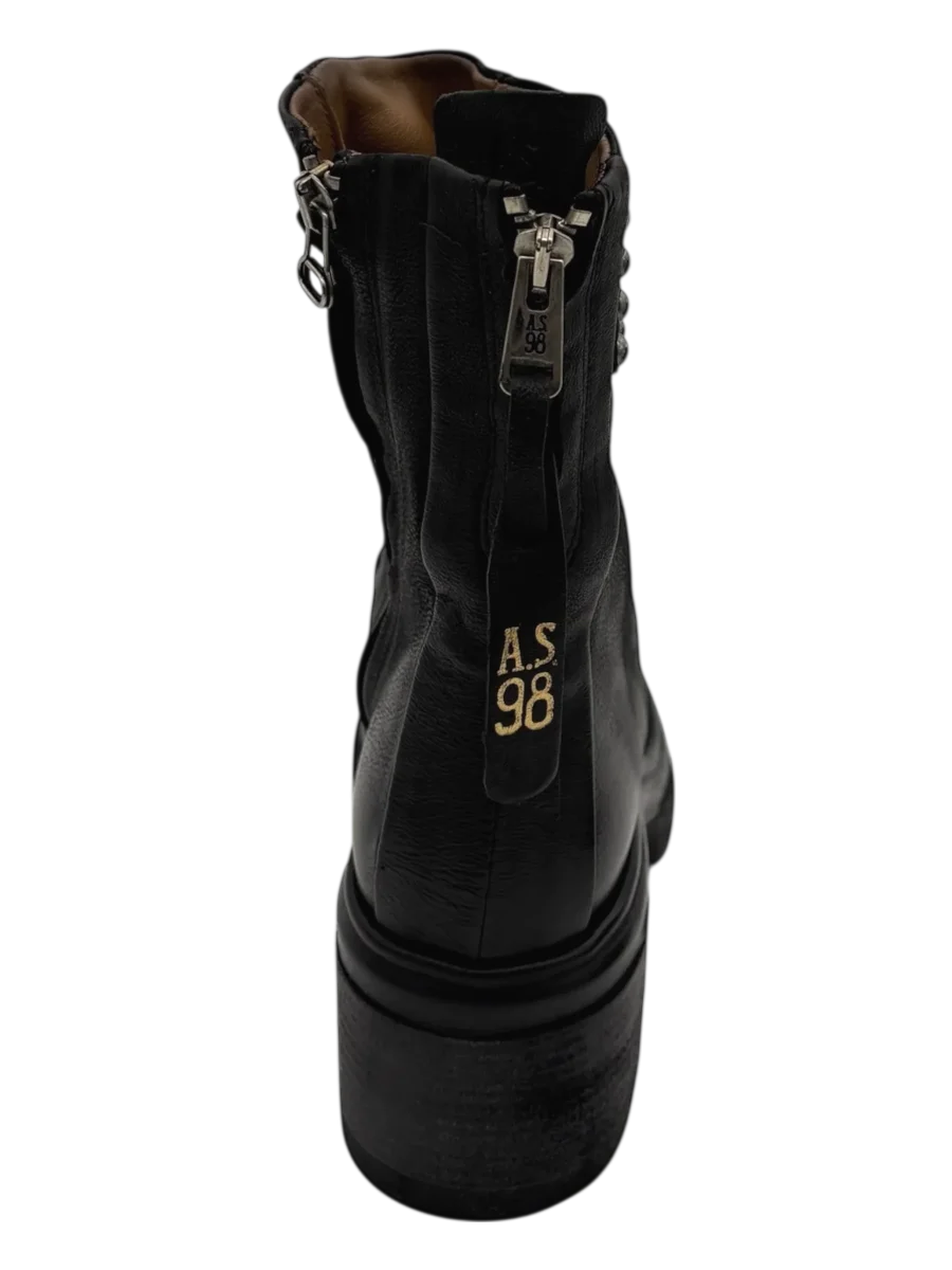 Stivaletto pelle donna AS98 Black - A89227- - immagine 6