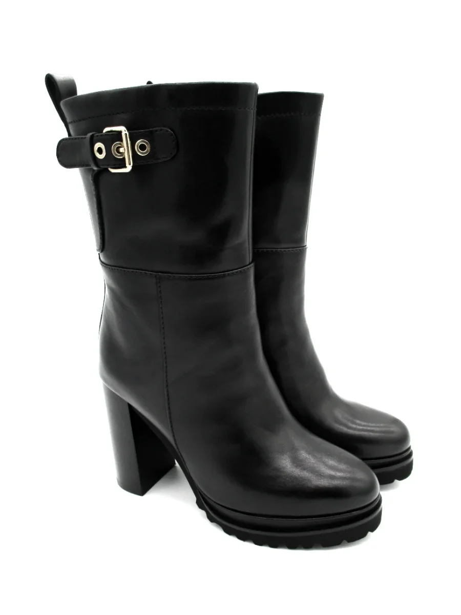 Stivaletto pelle donna CRIS VERGRE' 1205 nero - immagine 2