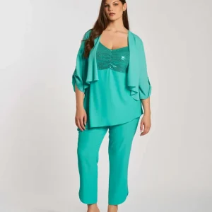 Bolero con passanti di paillettes curvy