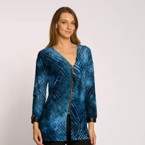 Caban con zip e dettagli in ecopelle