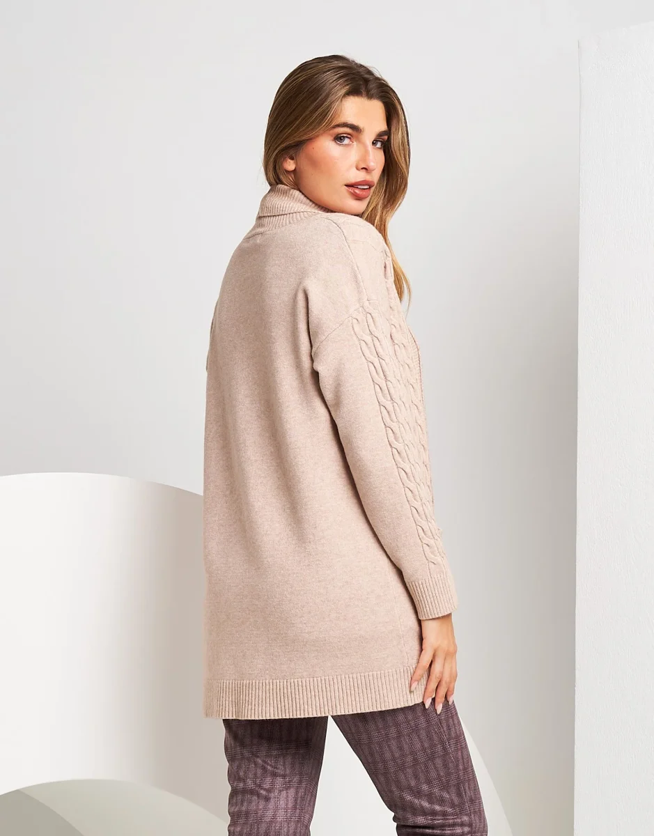 Cardigan a coste con lavorazione - immagine 8