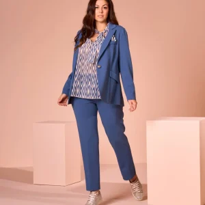 Giacca con pattine e foulard curvy