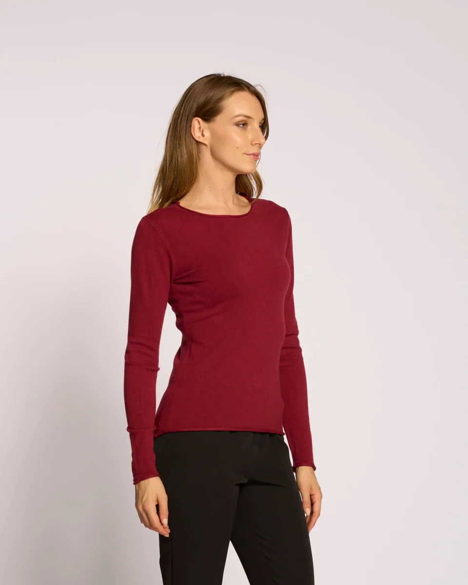Maglia basica con scollo rotondo e bordi - immagine 4