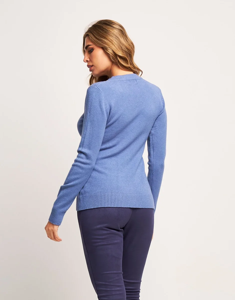 Maglia con pietre sullo scollo - immagine 4