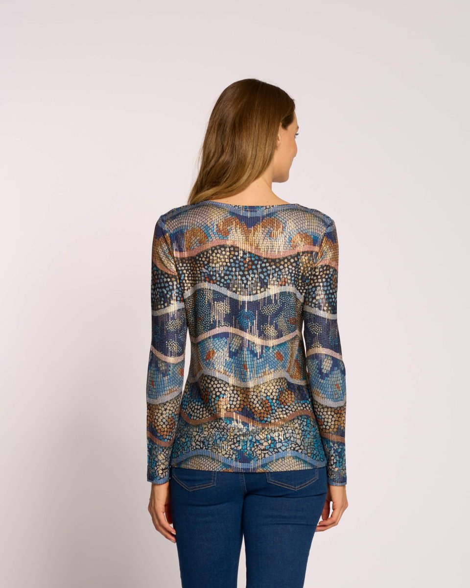 Maglia lurex con dettaglio di perle - immagine 5
