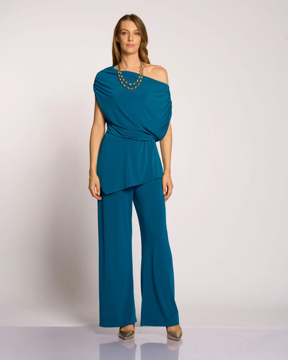Pantalone a gamba dritta con elastico - immagine 3