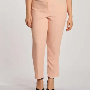 Pantalone fluido con zip e cinturino curvy