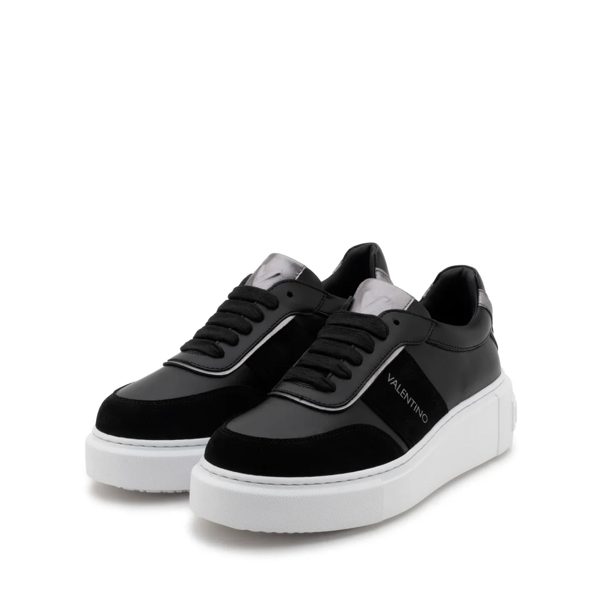VALENTINO Sneaker BaragaS Black pelle e camoscio - immagine 3