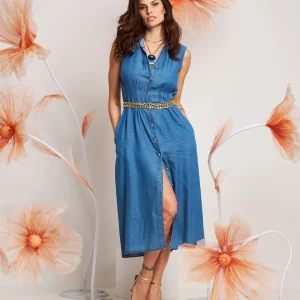 Vestito chemisier con colletto